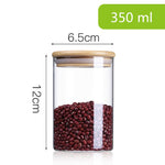 Load image into Gallery viewer, Glass Jar With Bamboo Lid Food Candy Storage Bottles Tea Container Cup Sealing Violetta Mason Jars Kitchen Accessories
