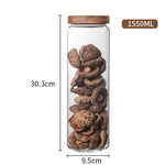 Load image into Gallery viewer, Glass Airtight Container With Wooden Lid Grains for Tea/Coffee Beans (Grains, Candy, dry goods, etc.)
