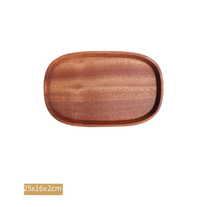 Solid Acacia Wood Oval Tray