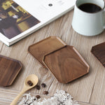 Load image into Gallery viewer, Black Walnut Coaster Solid Wood Anti-Scalding Tea Cup Cushion Octagonal Creative Coffee Cup Cup Holder Small Plate
