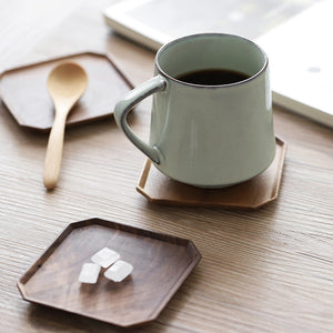 Black Walnut Coaster Solid Wood Anti-Scalding Tea Cup Cushion Octagonal Creative Coffee Cup Cup Holder Small Plate