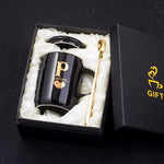 Load image into Gallery viewer, Gold and Black Ceramic Coffee/ Tea Cup With Gold Handle- Comes With A Lid And Spoon
