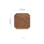 Load image into Gallery viewer, Black Walnut Coaster Solid Wood Anti-Scalding Tea Cup Cushion Octagonal Creative Coffee Cup Cup Holder Small Plate
