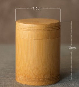 Bamboo Storage Bottles/Jars- Wooden Small Box Containers Handmade For Spices, Teas, Coffee, Sugar. Comes With A Lid