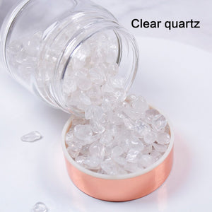 Natural Crystals Glass Bottle-  with filter/Infuser