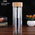 Load image into Gallery viewer, Double Wall Glass Water Bottle- Anti-scald Tea Bottle With Infuser/Filter/Strainer Drinking Bottle
